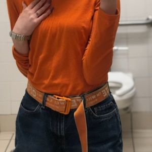 ORANGE / WHITE OFF-WHITE industrial belt.